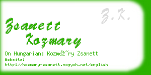 zsanett kozmary business card